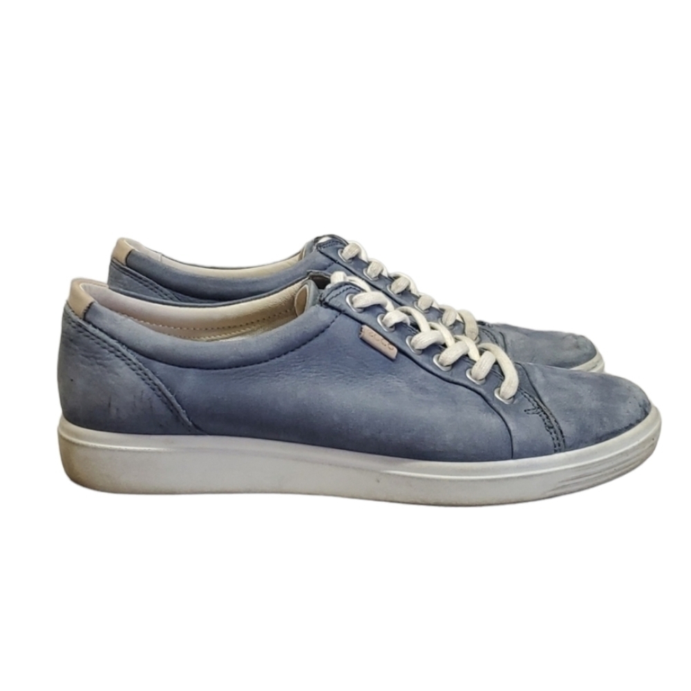 Ecco Womens Comfort Leather Sneakers shoes sz 9